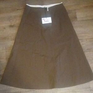 Chic Brown A-Line Skirt